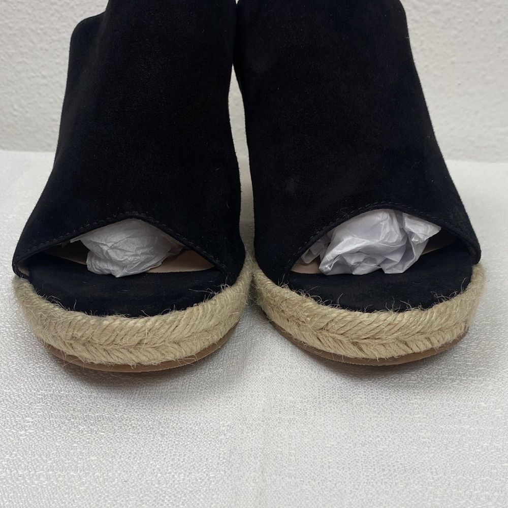 Stuart Weitzman Black Espadrille Wedges Size 7.5 M - Picture 9 of 16